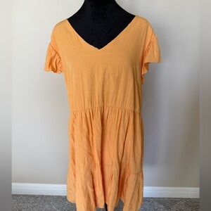 Chic V-Neck Orange Tunic for Women